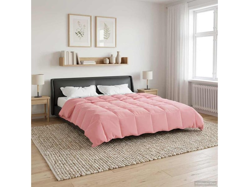 Couette - duvet d'été 200 x 200 cm été microfibre (100% polyester) rose - Conforama D