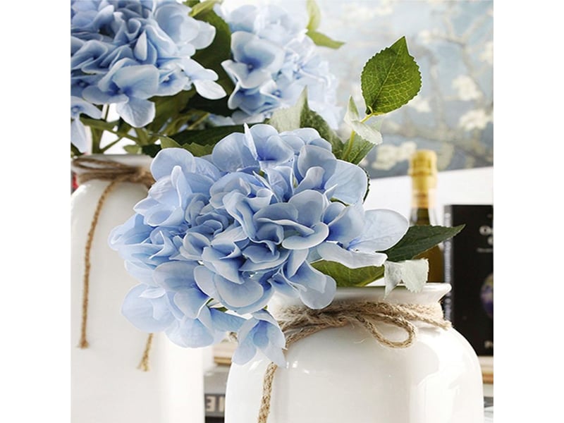  Fleurs artificielles d'hortensia bleu (lot de 3)-aquaforge  - Conforama C