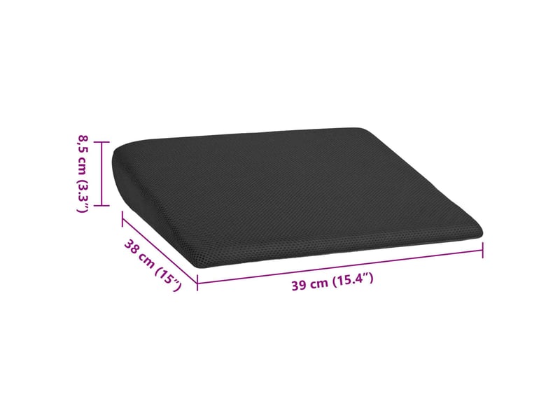  Coussin d'assise, coussin pour chaisecanapé noir 39 x 38 x 8,5 cm mousse pu cf51370  - Conforama E