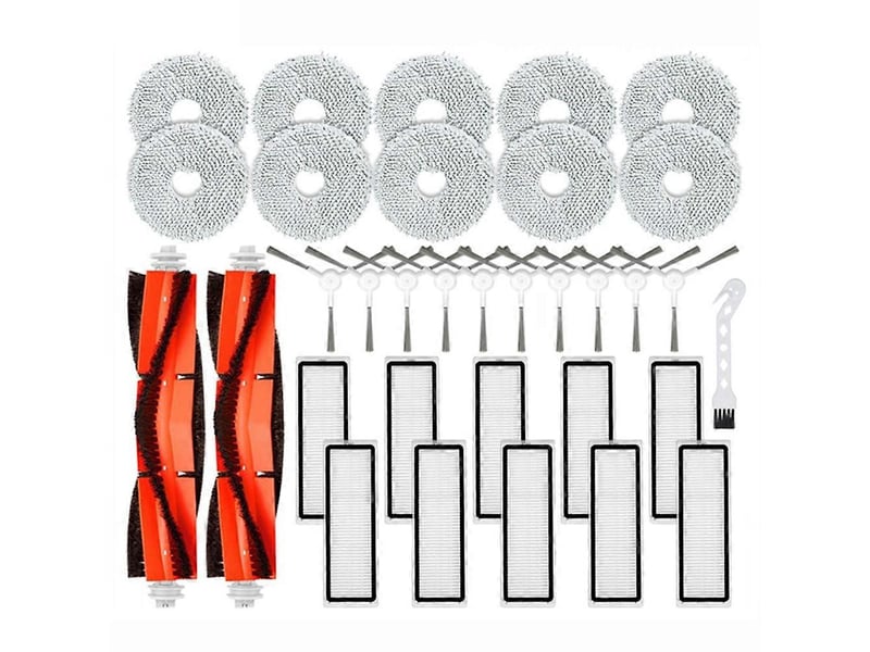  33pcs accessories kit for robot vacuum s10+ s10 plus b105 main side brush hepa filter mop rag cloth parts  - Conforama A