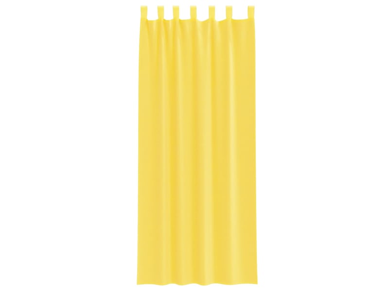  Lot de 2 rideaux en voile, voilages avec boucles jaune 140x260 cm cf44306  - Conforama D
