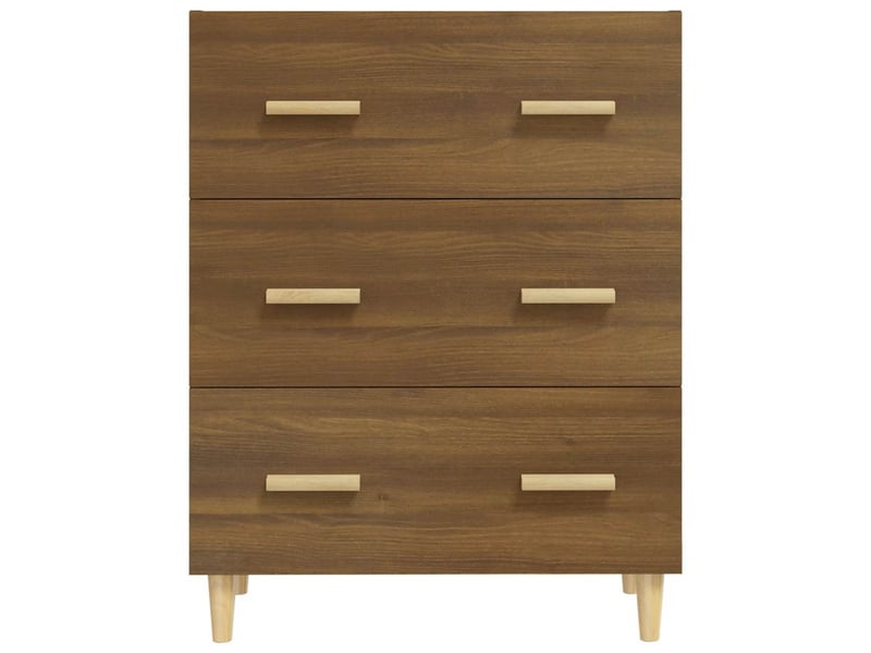  Buffet - bahut - meuble de rangement chêne marron 70x34x90 cm bois d'ingénierie  - Conforama C