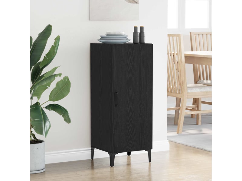 Buffet - bahut - meuble de rangement chêne noir 34,5 x 34 x 90 cm bois d'ingénierie - Conforama D