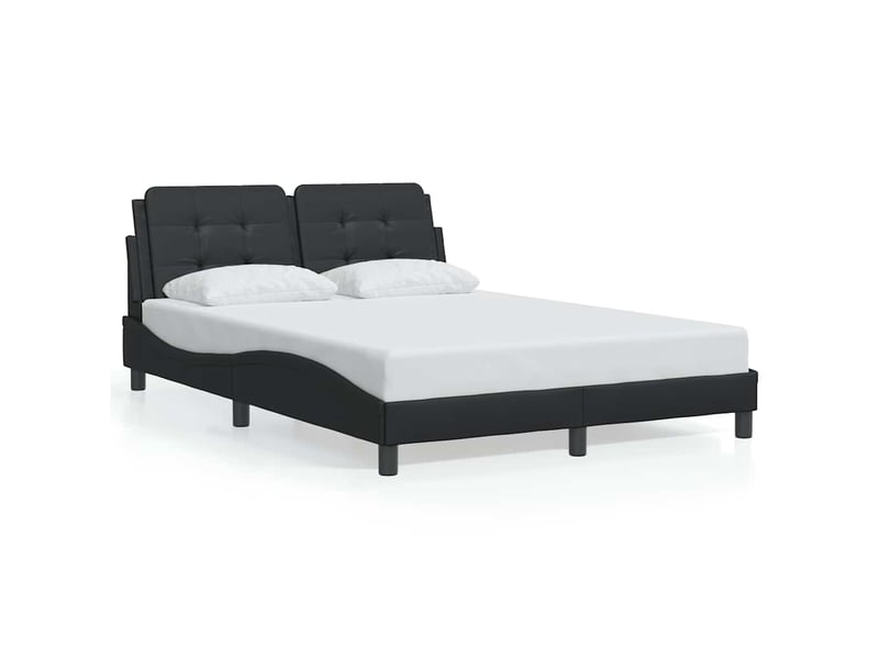  Lit double- lit adulte -  cadre de lit sans matelas zadar noir 120x200 cm similicuir  - Conforama A