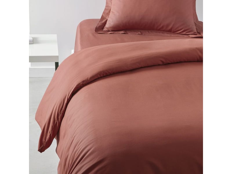  Housse de couette élégante terracotta 140x200 cm  - Conforama B