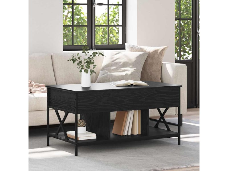  Table basse - table de salon - table à thé chêne noir 100 x 55 x 48,5 cm bois d'ingénierie  - Conforama B
