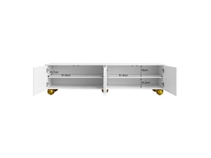 Meuble tv coloris blanc 170 cm <strong>OKWISH</strong>  <strong></strong>