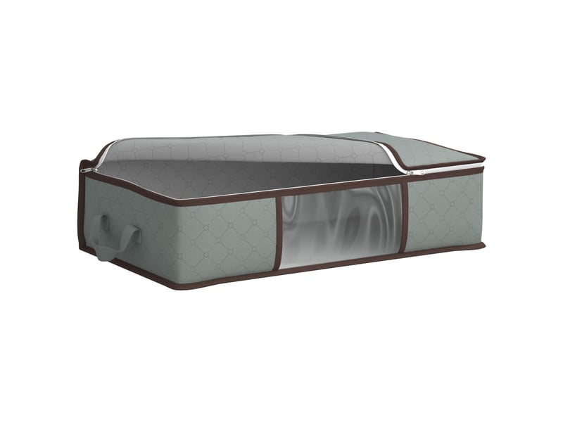 Boîte de rangement avec fenêtre latérale transparente gris shl62718 - Conforama D