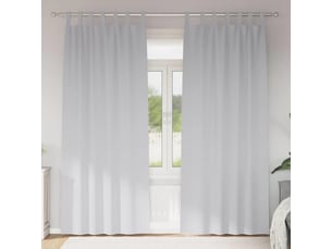 Lot de 2 rideaux occultants, rideaux black-out avec anneaux gris pâle 245 x 140 cm cf44667