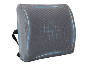 Coussin dorsal, coussin lombaire gris mousse à mémoire de forme 36 x 30 x 12 cm cf56444