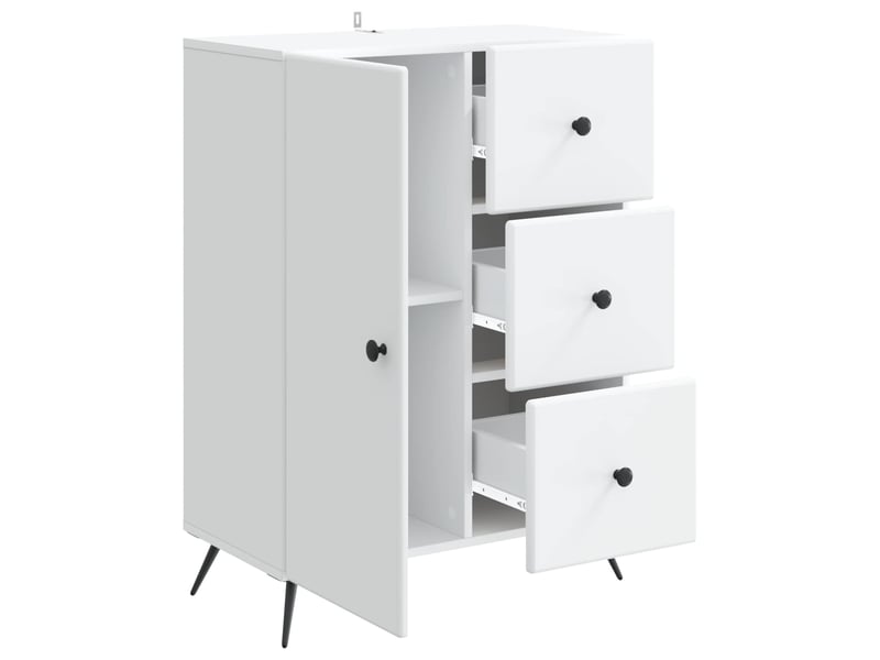 Buffet - bahut - meuble de rangement blanc 66 x 34,5 x 90 cm bois d'ingénierie - Conforama E