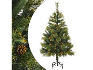 Sapin de noël - arbre de noël artificiel articulé avec pommes de pin 150 cm
