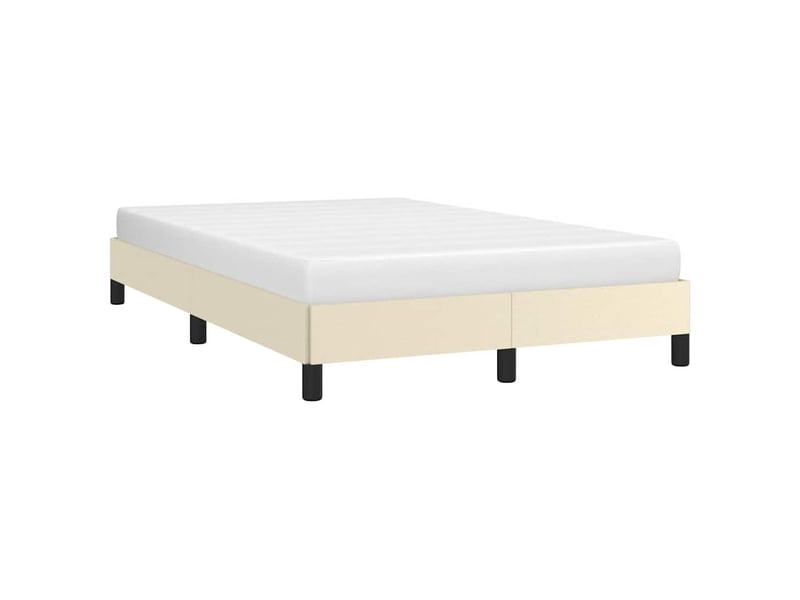  Lit double- lit adulte -  cadre de lit sans matelas crème 120x190 cm similicuir  - Conforama C