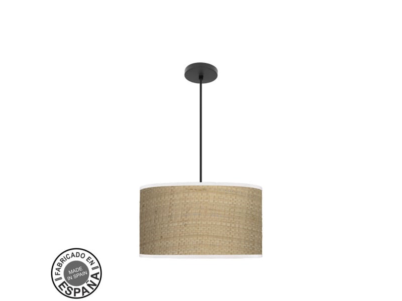  Suspension fabrilamp moda noir canisse clair 2 x e27 ø 40 cm 212494069 - Conforama A