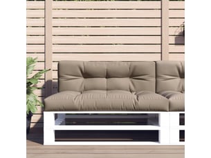 Lot de 2 coussins de palette, coussins de canapé taupe tissu cf59625