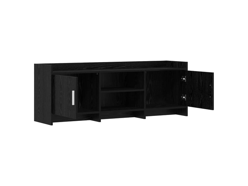  Meuble tv - banc tv - meuble de rangement 130 x 33 x 47 cm chêne noir bois d'ingénierie  - Conforama D