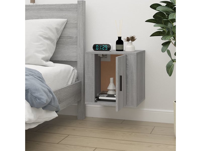  Meuble tv - banc tv - meuble de rangement mural sonoma gris 40x34,5x40 cm  - Conforama C