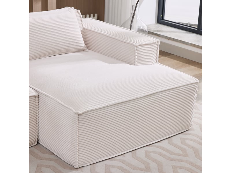  Canapé 2 places beige en tissu polyester - compact 235 cm, assise souple et style moderne  - Conforama E