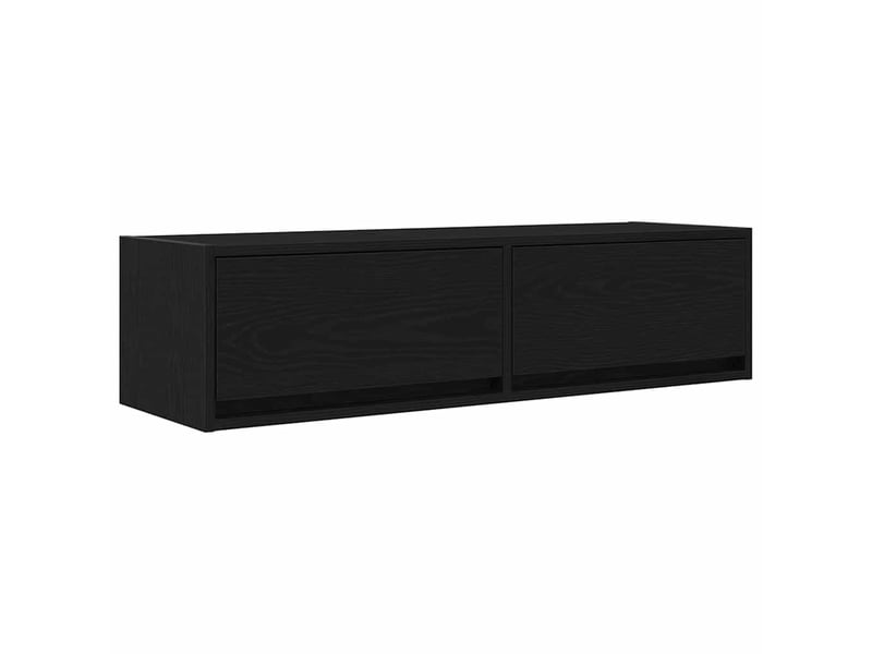  Meuble tv - banc tv - meuble de rangement 100 x 31 x 25,5 cm chêne noir bois d'ingénierie  - Conforama A