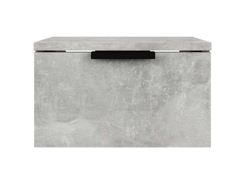  Table de chevet - cabinet de chevet - table de nuit murale gris béton 34x30x20 cm  - Conforama C