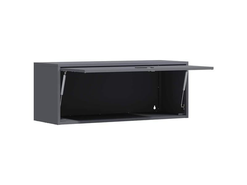  Armoire murale salon, meuble de rangement pour garage anthracite 90 x 33 x 35 cm  - Conforama E