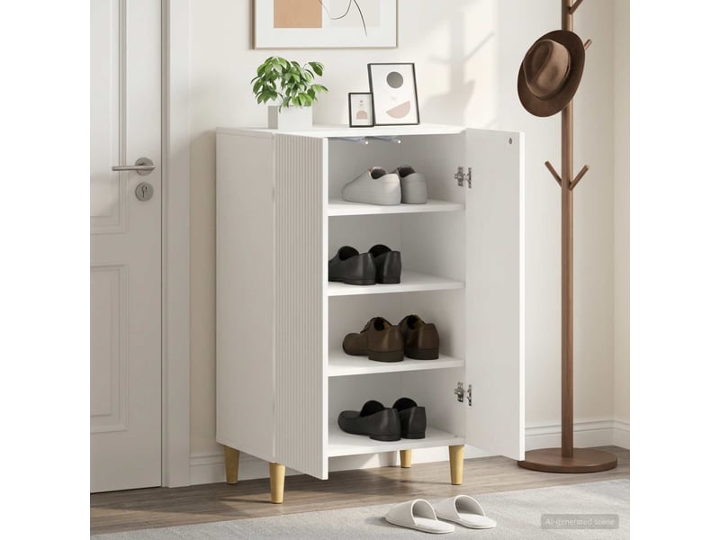  Meuble à chaussure, cabinet à chaussures arnhem 59,5x39,5x90 cm blanc  - Conforama B
