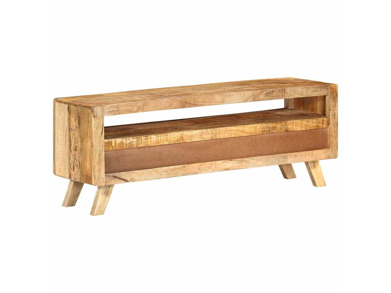 Meuble tv - banc tv - meuble de rangement 110x30x40 cm bois massif de manguier  - Conforama D