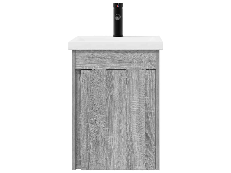 Meuble de rangement salle de bain avec robinet sonoma gris shl4326 - Conforama E