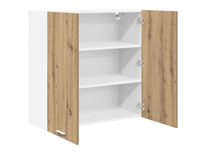  Meuble de rangement cuisine, armoire suspendue chêne artisanal 80x31x80cm shl8821  - Conforama E