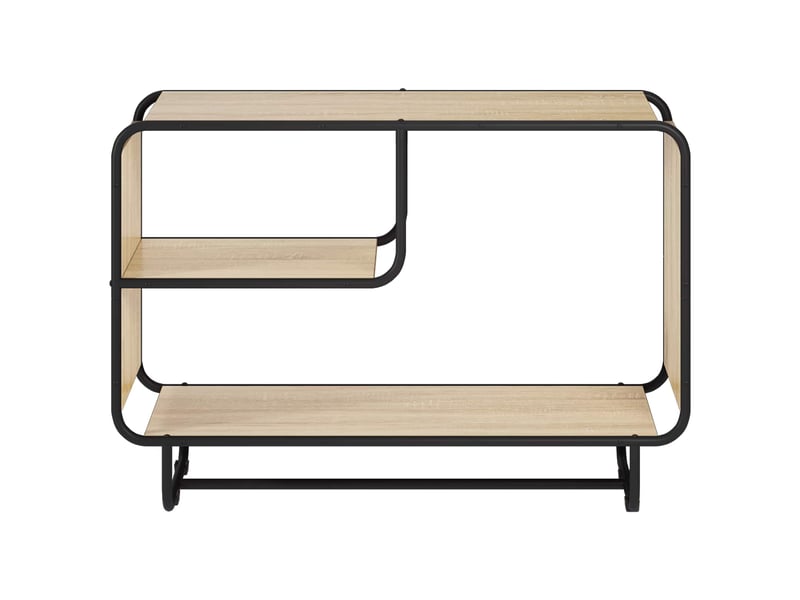  Buffet salon, buffet de rangement chêne sonoma 93.5x37.5x64.5 cm bois d'ingénierie  - Conforama C