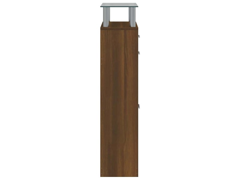  Meuble à chaussure | armoire à chaussures chêne marron 63x24x104cm bois d'ingénierie  - Conforama E
