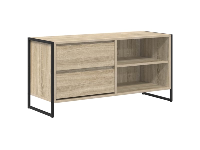  Meuble tv - banc tv - meuble de rangement 100 x 36 x 49,5 cm sonoma bois d'ingénierie  - Conforama A