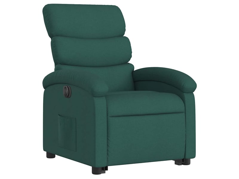  Fauteuil inclinable de massage électrique vert foncé tissu shl26007  - Conforama D