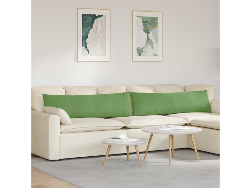  Lot de 2 coussins de canapé, coussins décoratifs vert clair 145 x 40 cm cf59167  - Conforama B