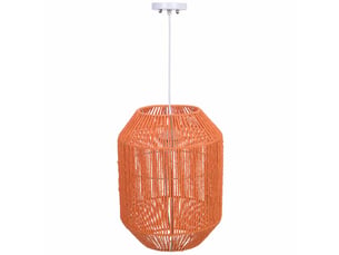 Lampe de plafond en papier orange d30,5x40h cm