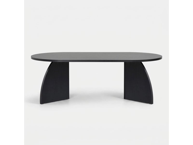  Table de salon moderne en bois 120x60 melina - noir  - Conforama C