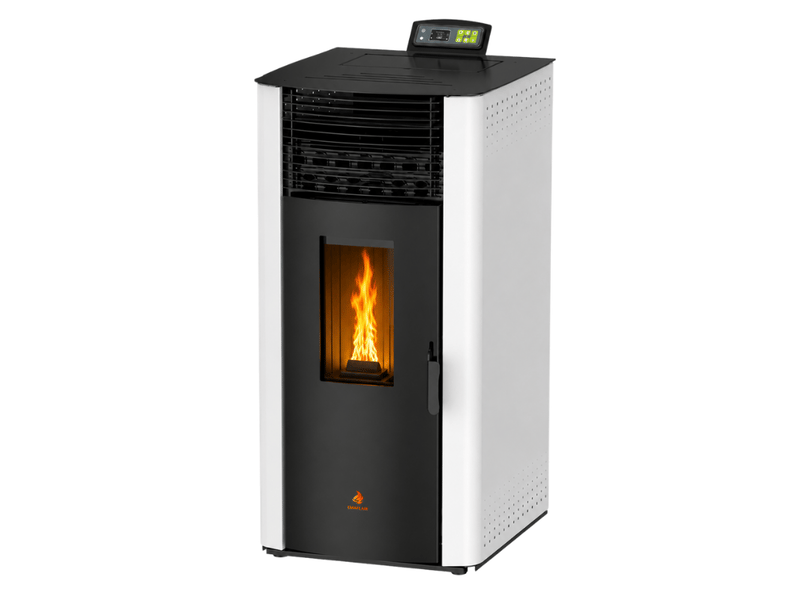  Poêle à granulés étanche emma 15 kw + télécommande - blanc  - Conforama B