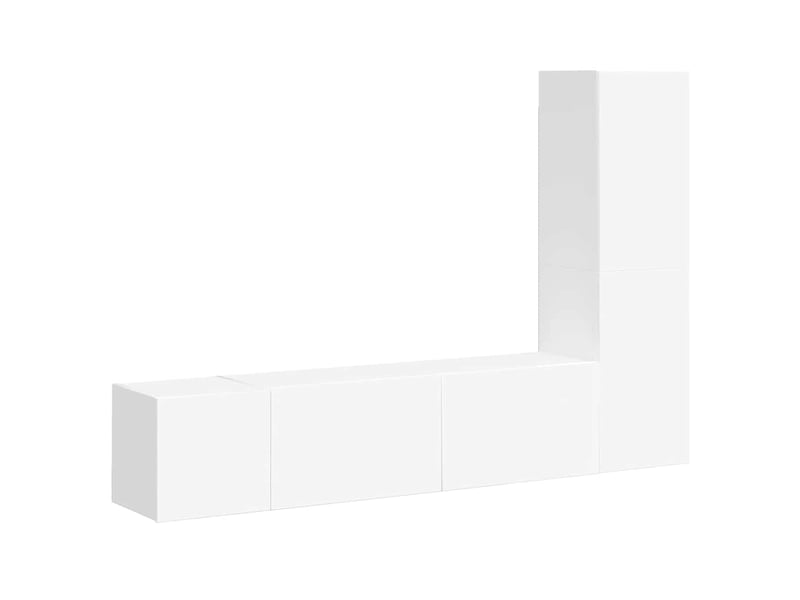  Ensemble de meubles tv - banc tv - meuble de rangement 3 pcs blanc bois d'ingénierie  - Conforama A