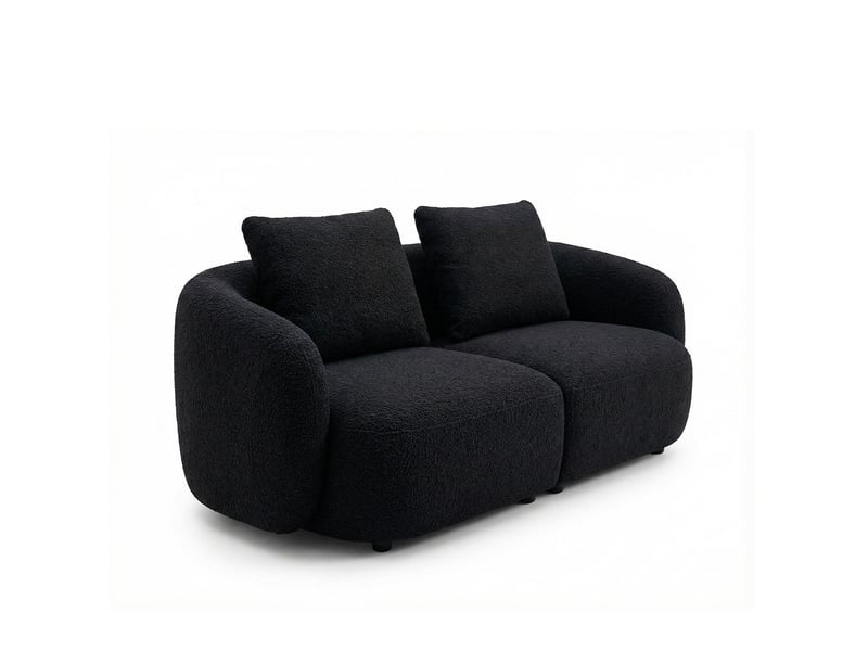 Canapé luna noir 3 places 3CA57.AS.3D.12 - Conforama C