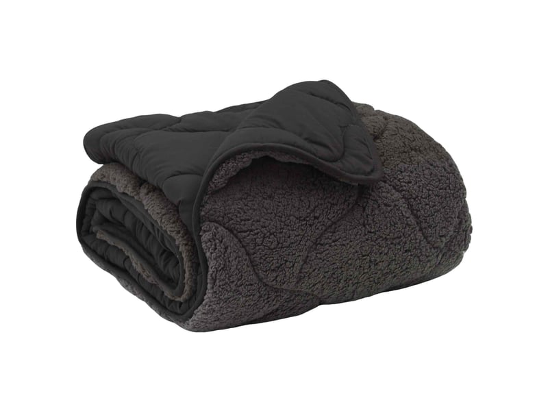  Duvet - couette complet toute l'année matelassé anthracite 200 x 240 cm  - Conforama A