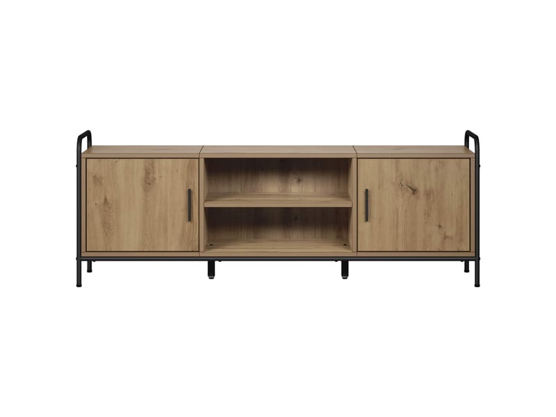  Meuble tv, table tv 133x33x50 cm chêne artisanal bois d'ingénierie  - Conforama D