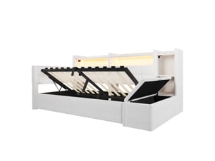 Lit banquette 90x200 cm <strong>HNCBB</strong>  <strong></strong> coloris blanc
