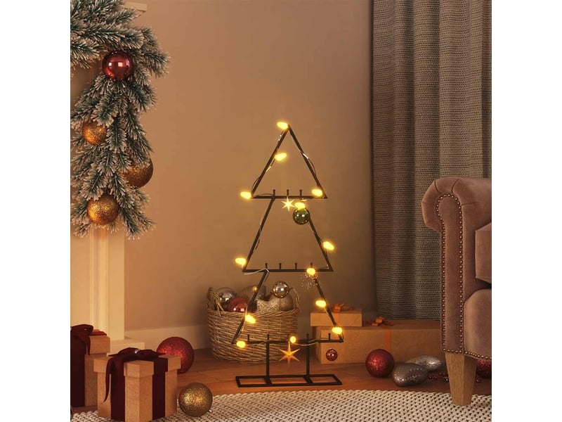  Sapin de noël - arbre de noël en métal pour décoration noir 60 cm  - Conforama B