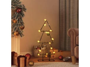 Sapin de noël - arbre de noël en métal pour décoration noir 60 cm