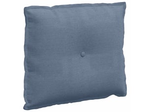 Coussin de dos, coussin de dossier bleu 60 x 50 cm tissu en velours côtelé cf54533