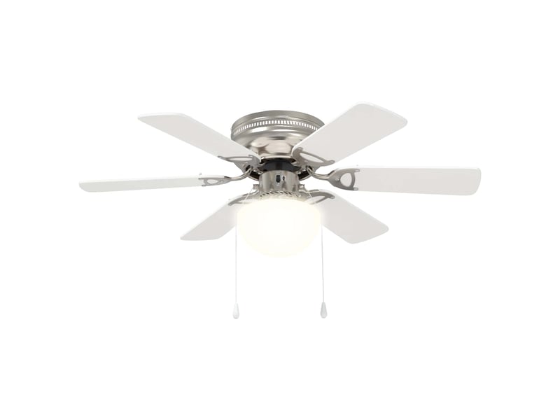  Vidaxl ventilateur de plafond avec lumière ø 82 cm blanc  - Conforama A