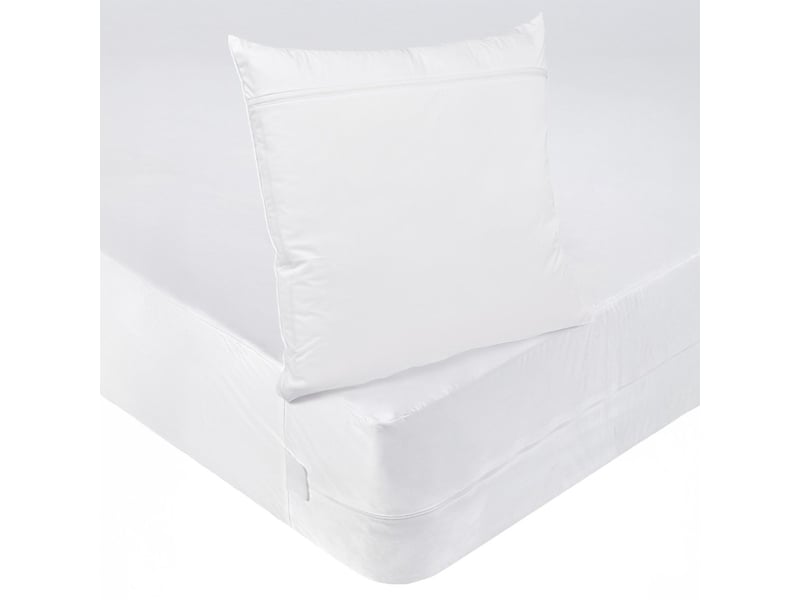 Pack anti-punaises de lit protège-matelas 90x190cm + 1 protège oreiller 63x63cm imperméables Marque Française - Conforama B