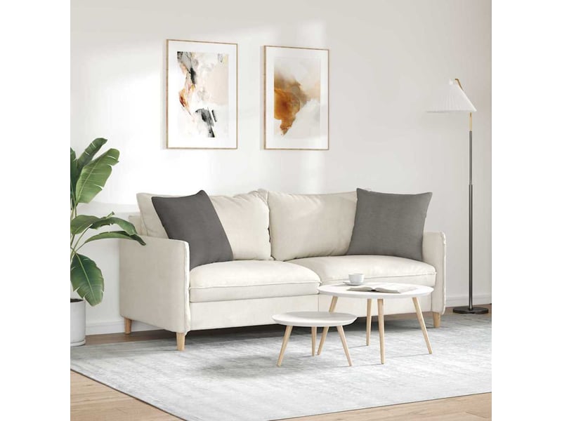 Lot de 2 coussins de canapé, coussins décoratifs gris clair 50 x 50 cm cf59069 - Conforama D