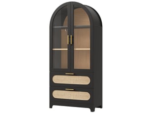 Vitrine coloris noir - 80 cmx175 cm