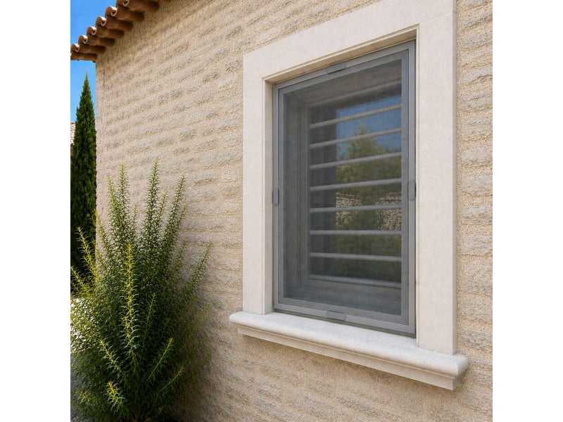  Moustiquaire découpable, ajustable pour porte ou fenêtre - 120 x 250 cm - gris  - Conforama E